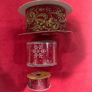 Christmas Decorating Holiday Ribbon by Kirkland 2 Brand New Unused 1 - 50% used